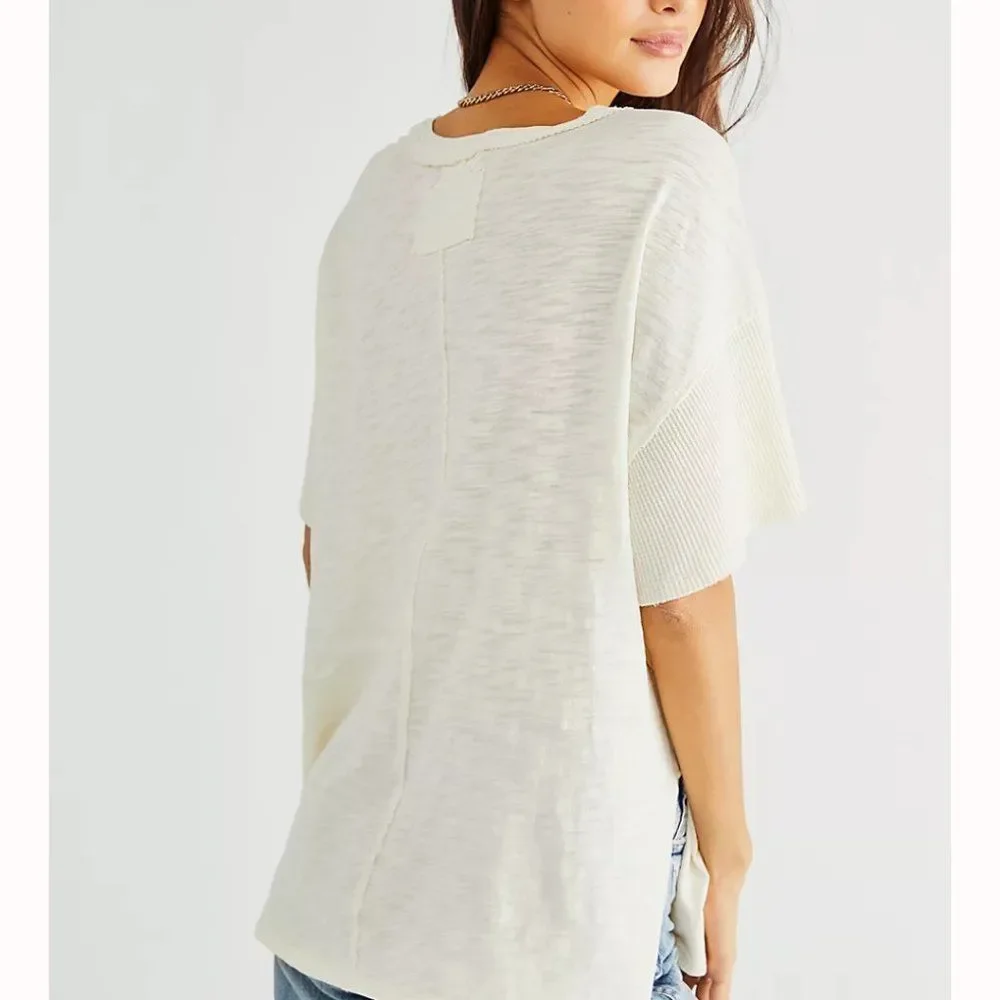 #22 Free People Peace It Up Tee F-0157 - Picture 2 of 11